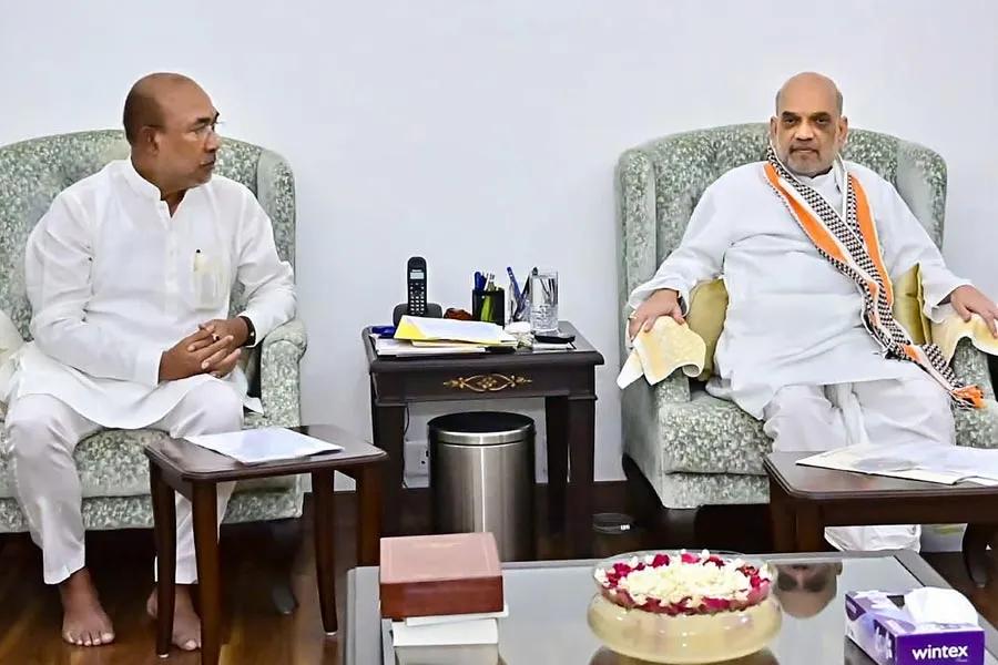 Manipur CM in Delhi, meets Shah