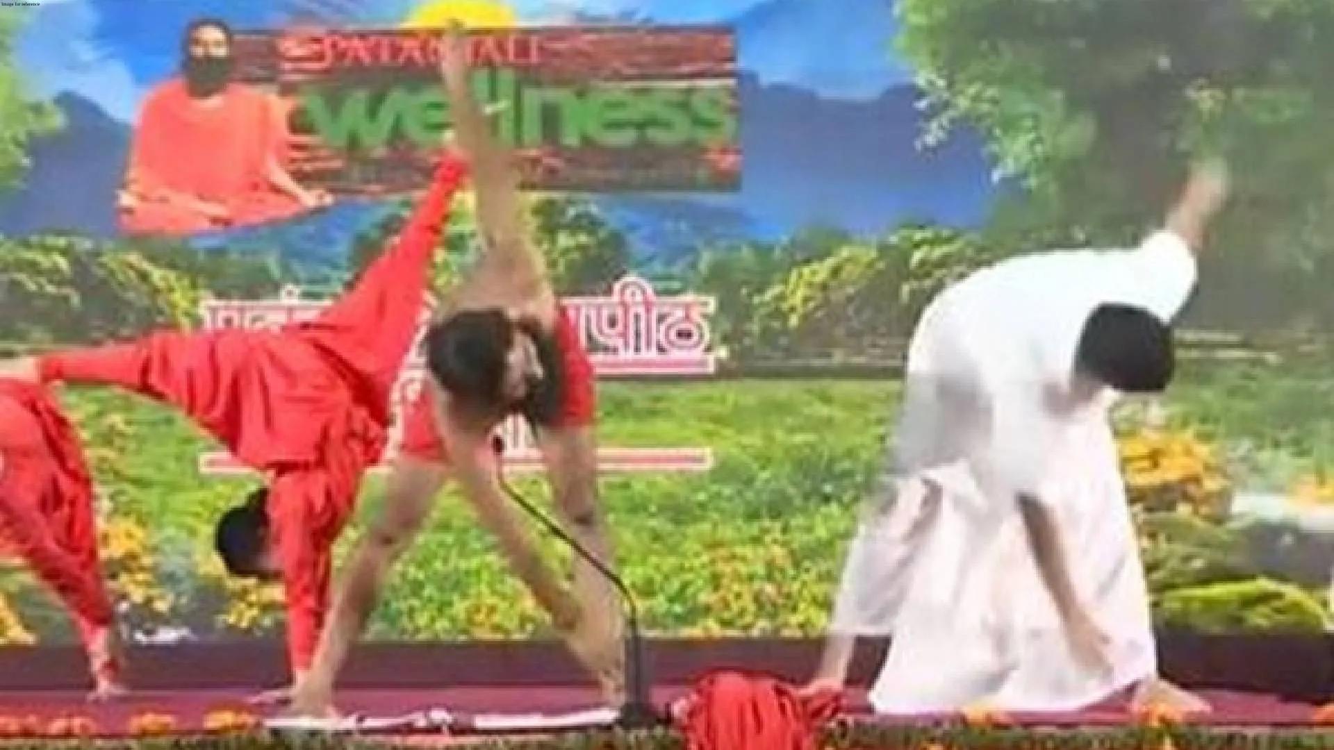 Ramdev Performs Yoga 