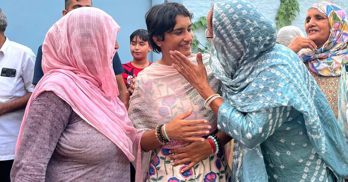 Vinesh Phogat celebrates