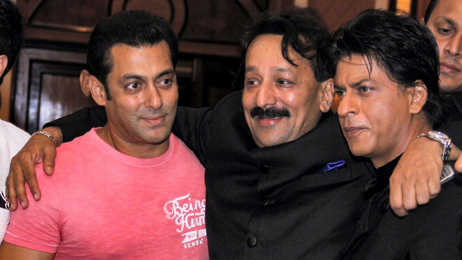 Baba Siddique with Salman and Shahrukh