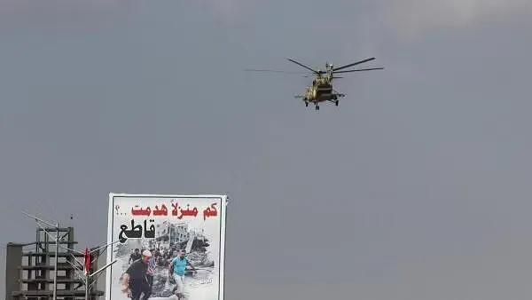 A Houthi-operated helicpoter