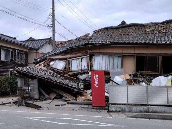 A collapsed house following an earthquake is seen in Wajima. [Credit: Reuters]