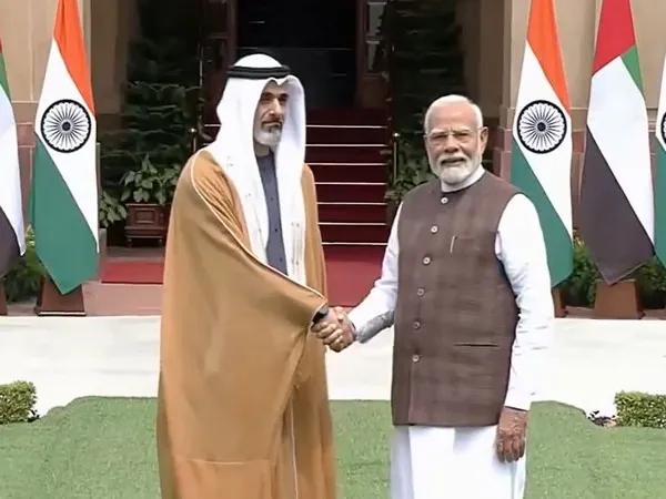 Prince Sheikh Khaled Bin Mohamed Bin Zayed Al Nahyan, PM Narendra Modi