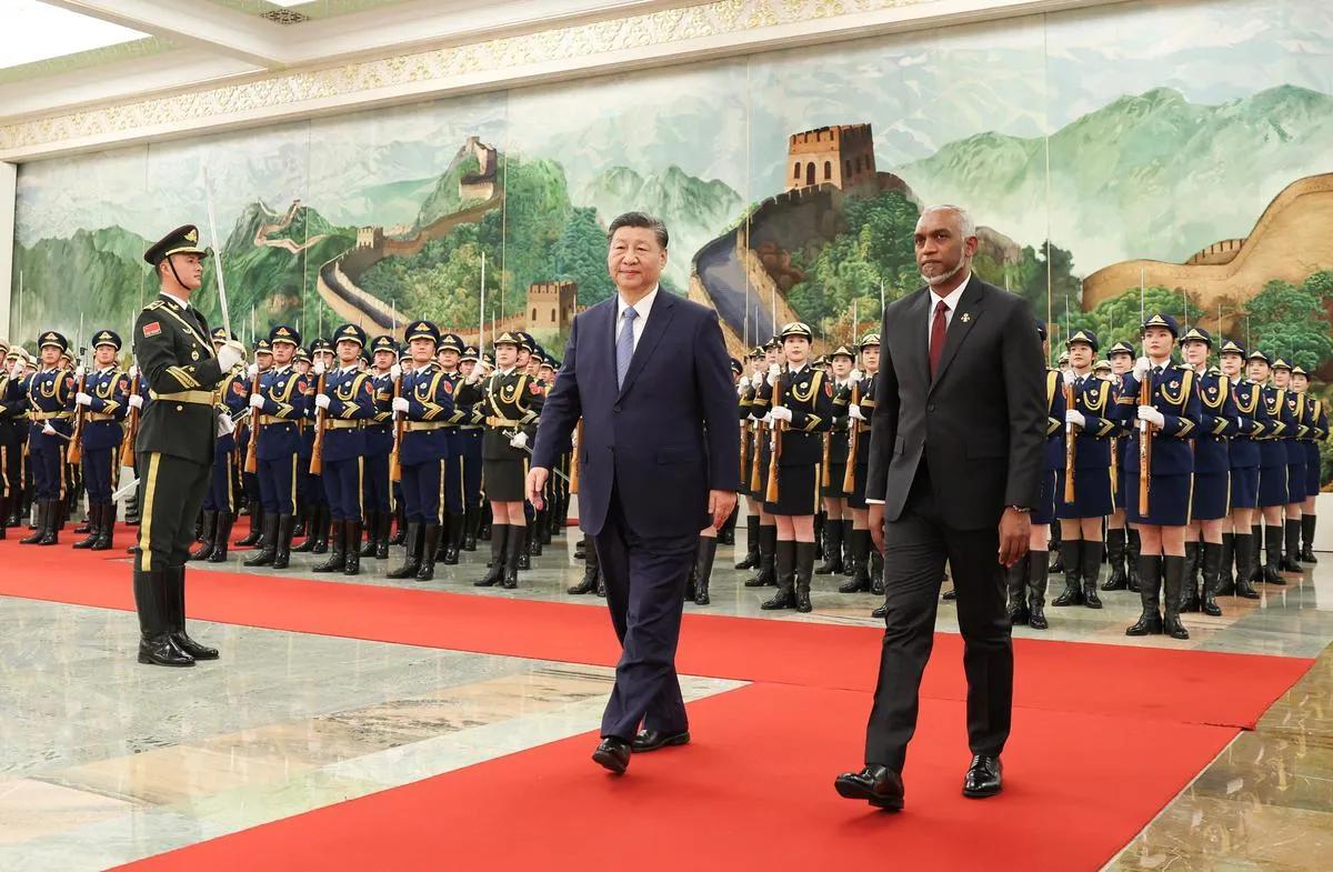 Xi Jinping and Mohamed Muizzu