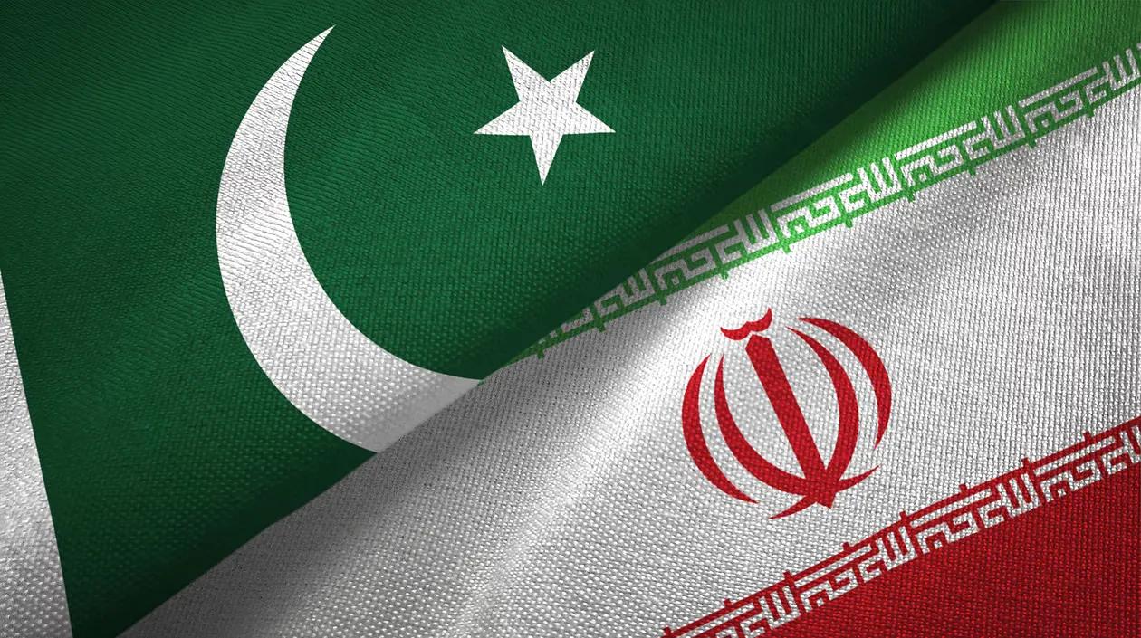 Flags of Pakistan and Iran