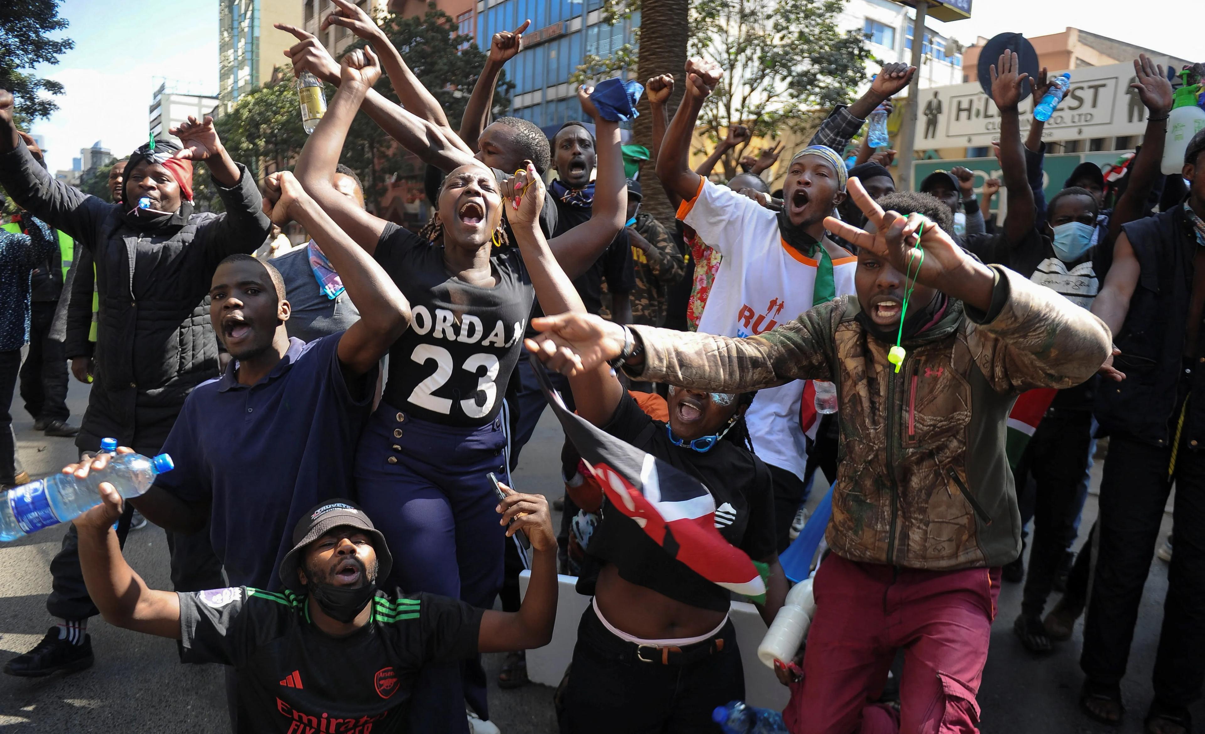 Kenyan protesters against tax hikes