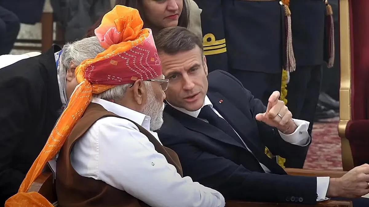 Narendra Modi and Emmanuel Macron