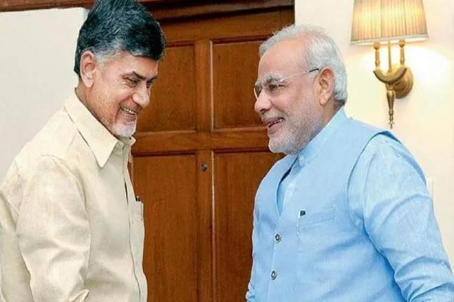 Narendra Modi with N Chandrababu Naidu