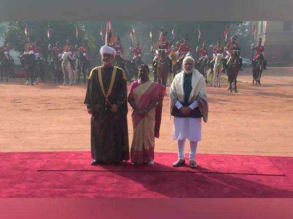 Sultan of Oman Haitham bin Tarik with President Murmu and PM Modi