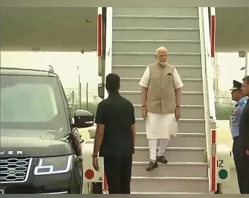 PM Modi at Palam Airport