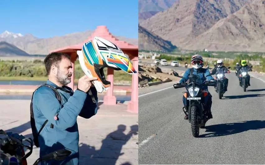 Rahul Rides Bike To Ladakh's Pangong Lake