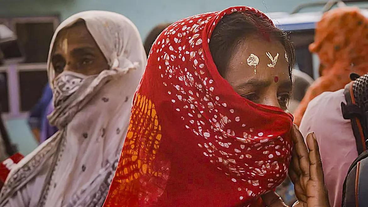 Locals at Sandeshkhali in West Bengal