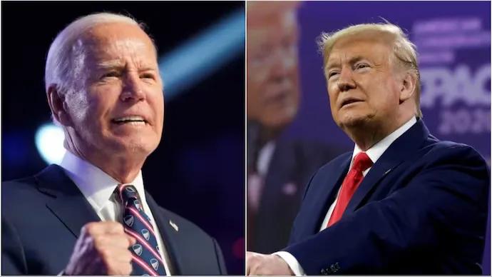 US President Joe Biden; Former US President Donald Trump