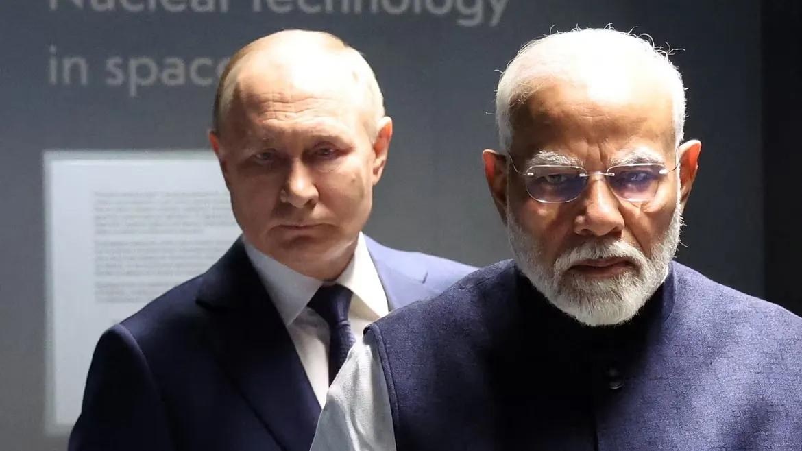 Vladimir Putin and Narendra Modi