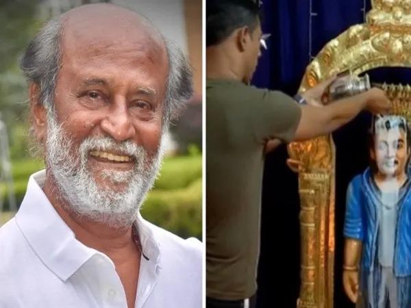 Actor Rajinikanth and his fan