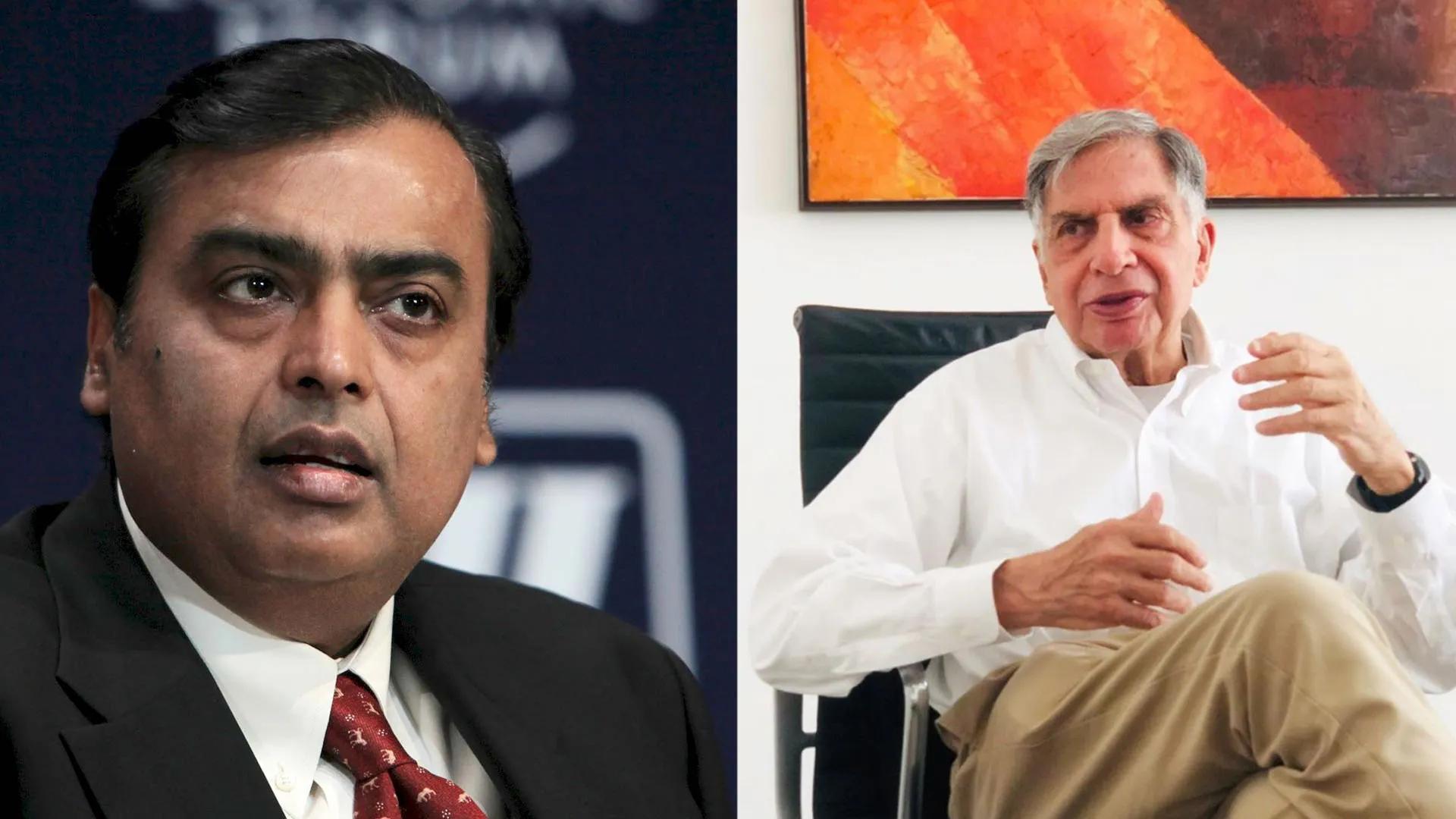 Mukesh Ambani and Ratan Tata