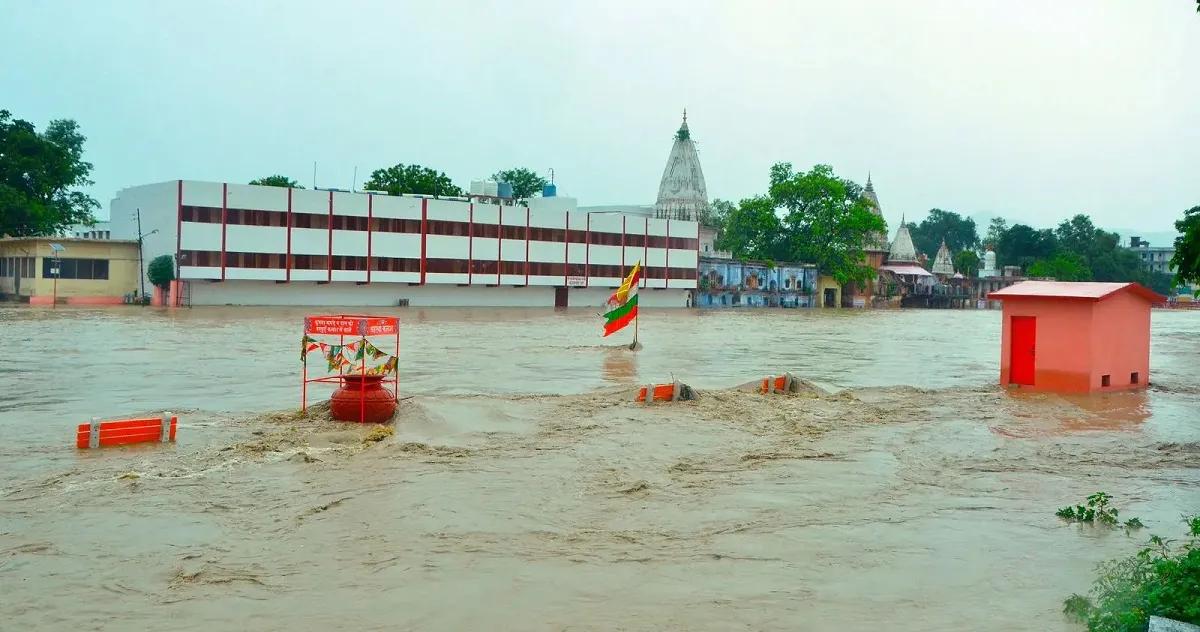 Ganga Flowing Above Danger Mark