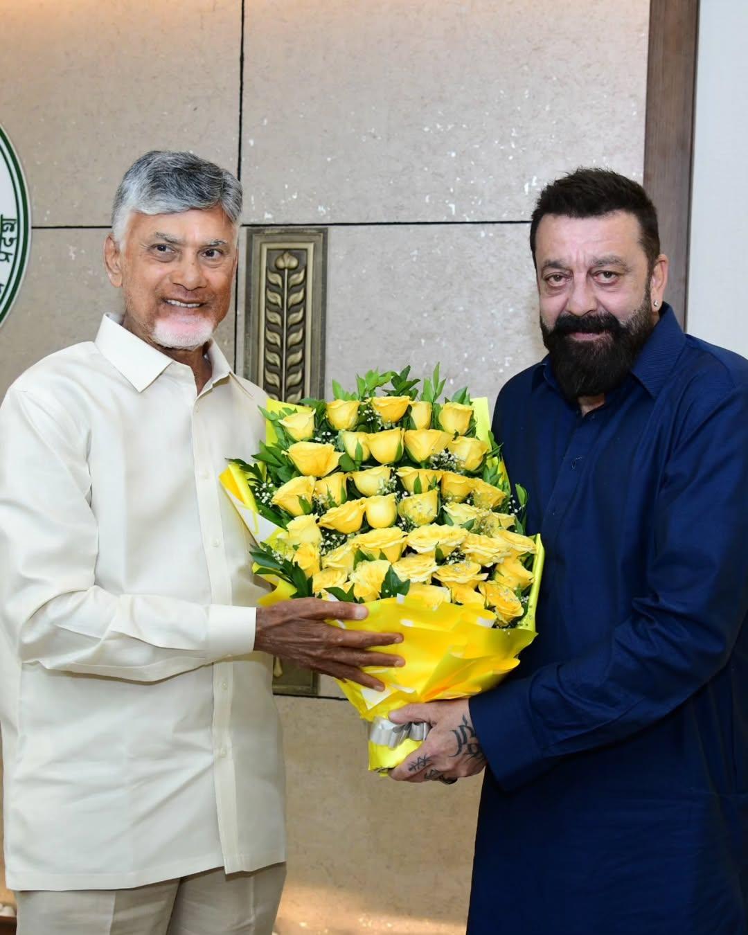 Sanjay Dutt says 'admire your vision' as he pays a visit to Andhra Chief Minister Chandrababu Naidu