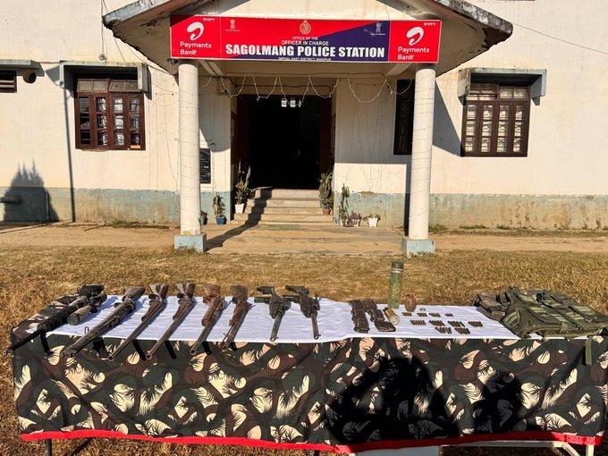 Five militants of two banned outfits held in Manipur, arms recovered
