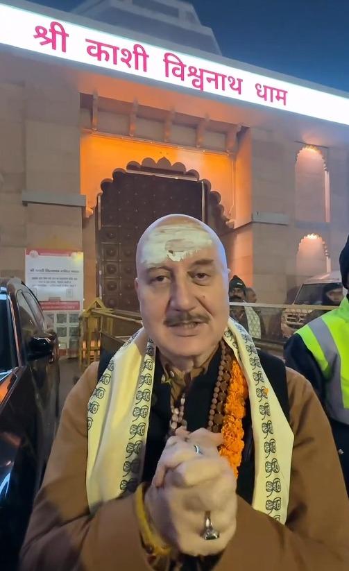 Anupam Kher’s cancelled flight leads him to Kashi Vishwanath darshan
