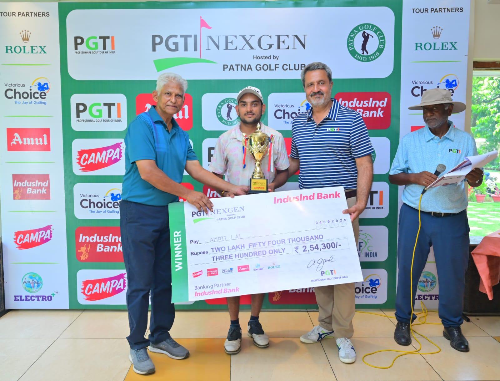 PGTI NEXGEN: Amrit Lal edges out Sanjeev, Lakshya in 3-way playoff to win first title