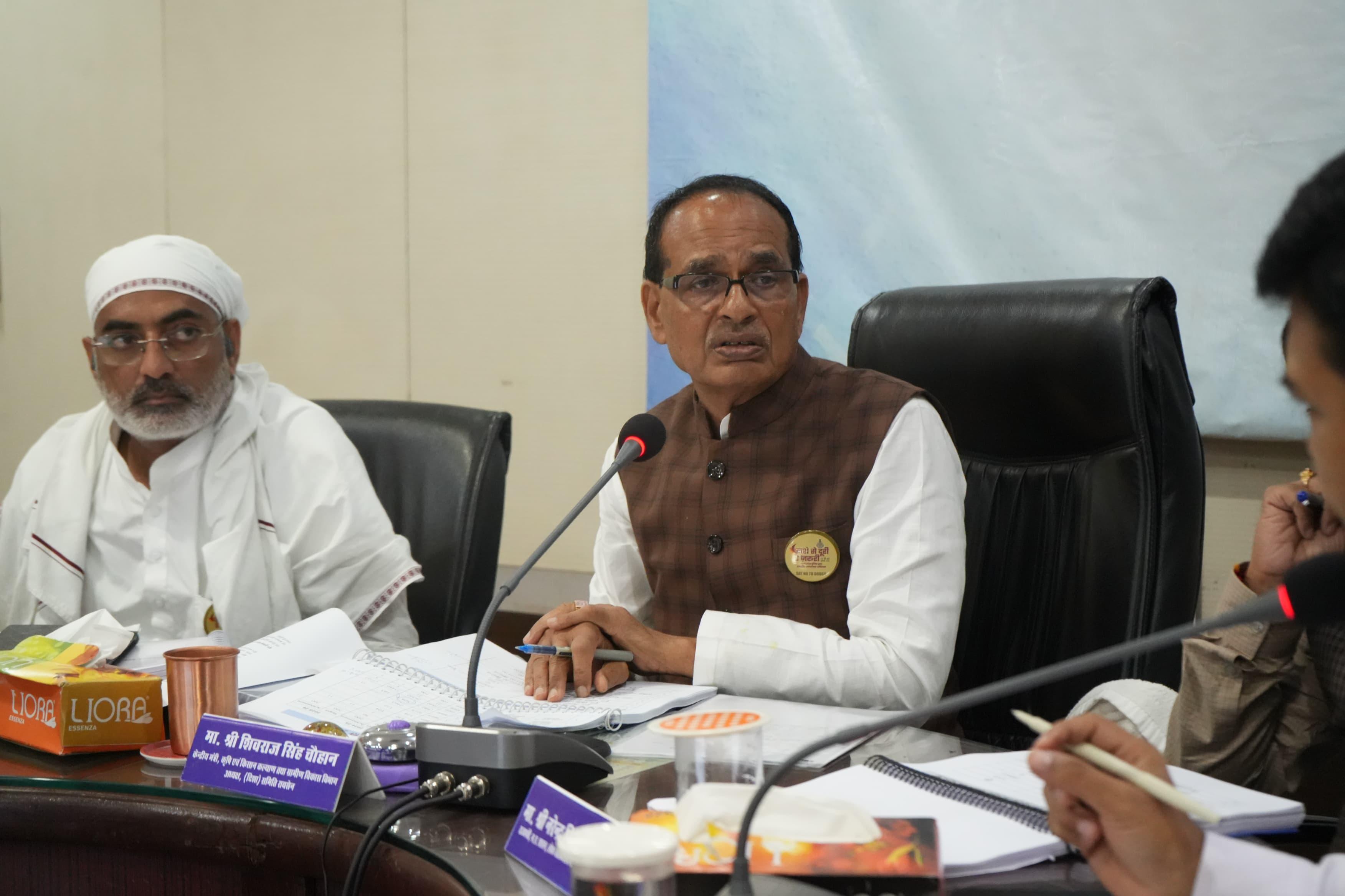 Shivraj Chauhan takes stock of development schemes