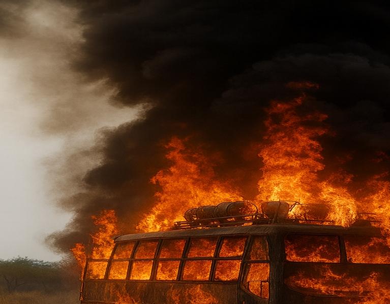 Rajasthan bus fire: Vehicle took unpaved road, hit high-tension wire; cylinders on rooftop triggered blaze