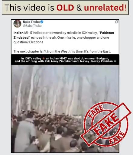 Viral video claiming Mi-17 helicopter shot down in Kashmir is fake, says PIB