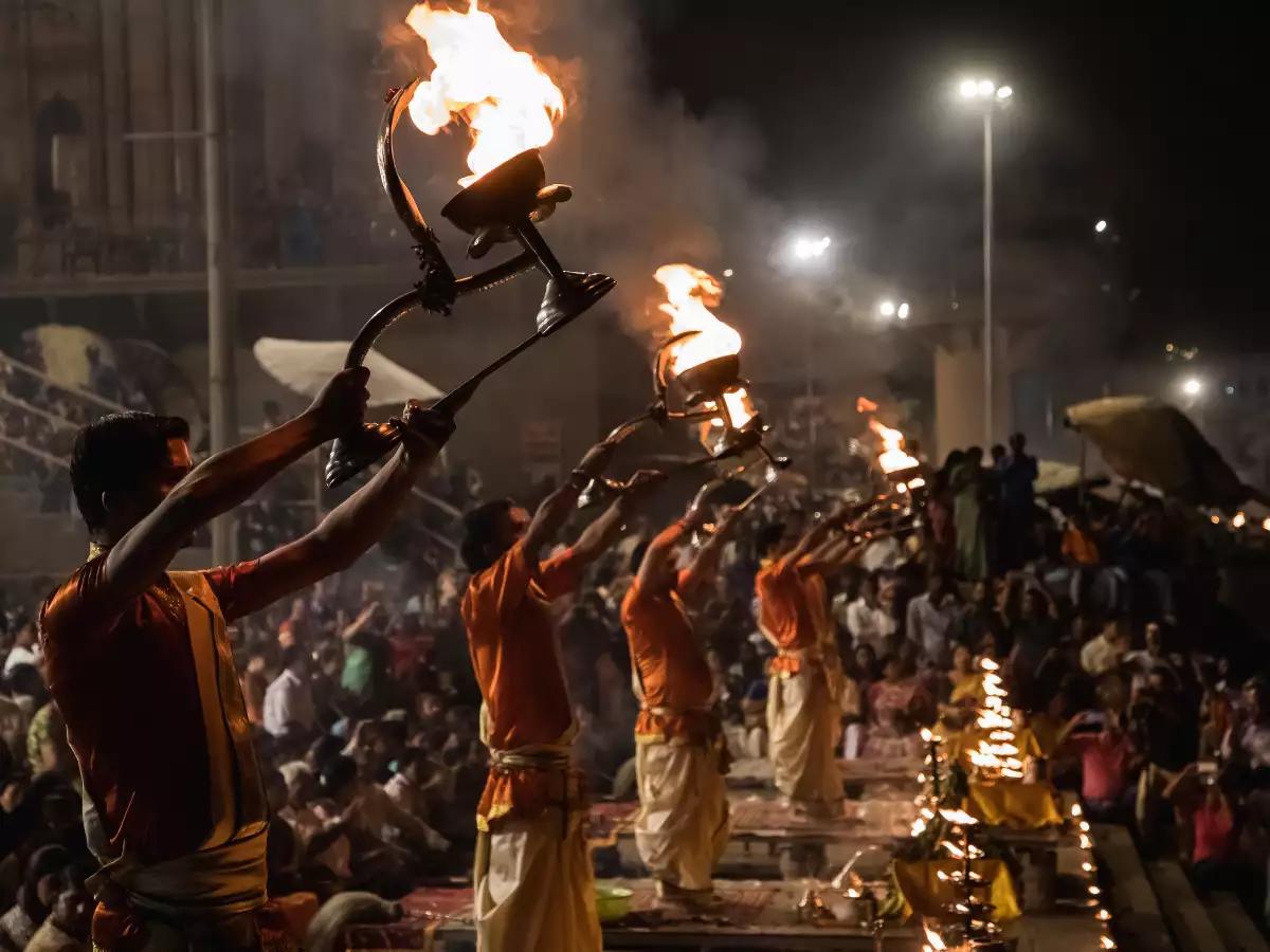 Grand Ganga Aarti at Prayagraj’s Sangam