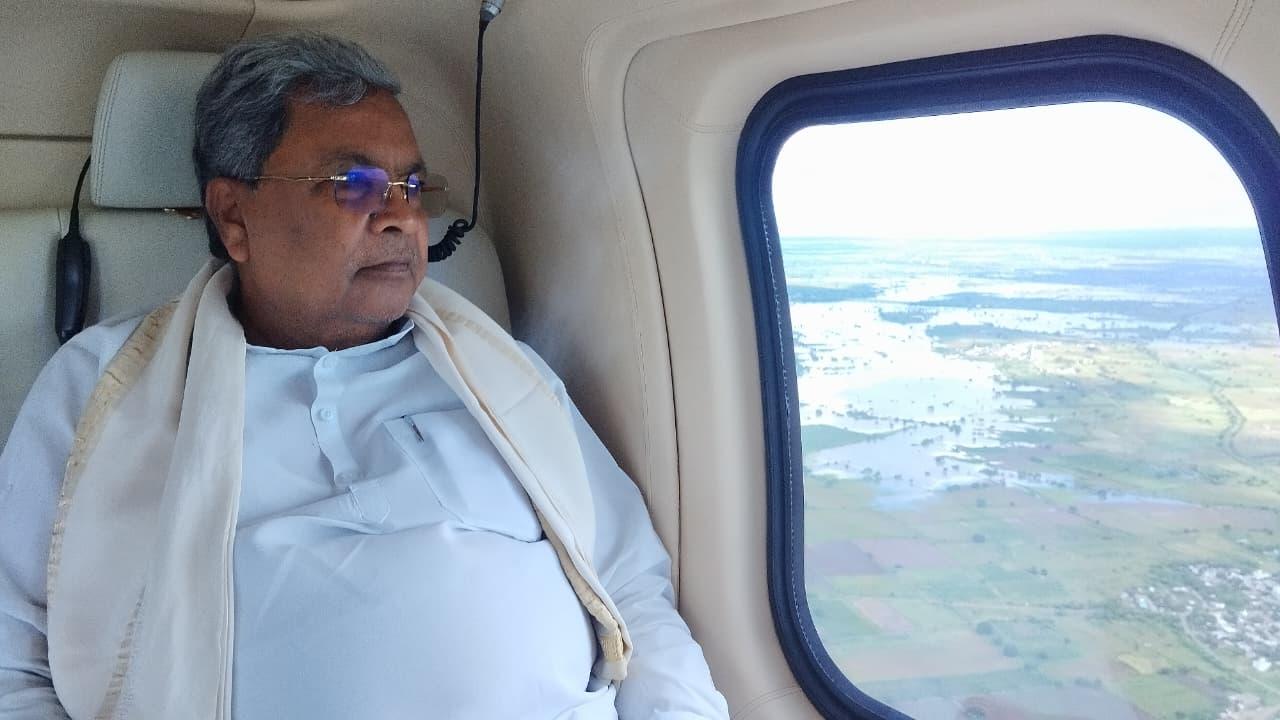 Floods: CM Siddaramaiah conducts aerial survey in north Karnataka districts