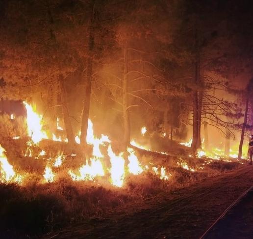 Massive wildfire in California; hundreds of structures at risk