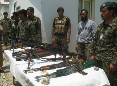 Afghan security forces discover weapons, ammunition in Paktia province