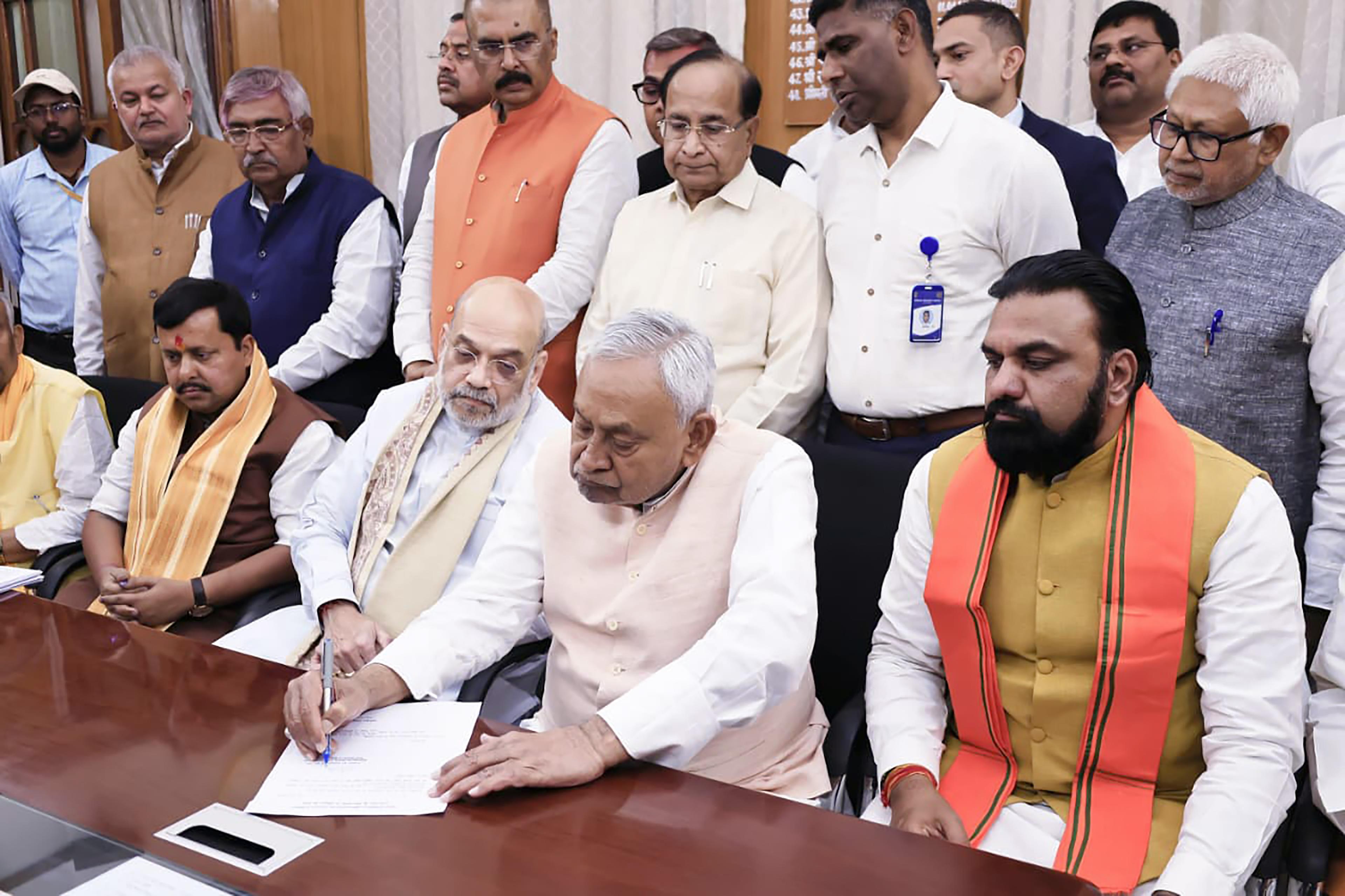 Nitish Kumar holds closed-door meeting with Deputy CMs Samrat Choudhary, Vijay Kumar Sinha