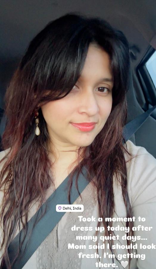 Mannara Chopra’s ‘getting there’ as she took a moment to ‘dress up after many quiet days’