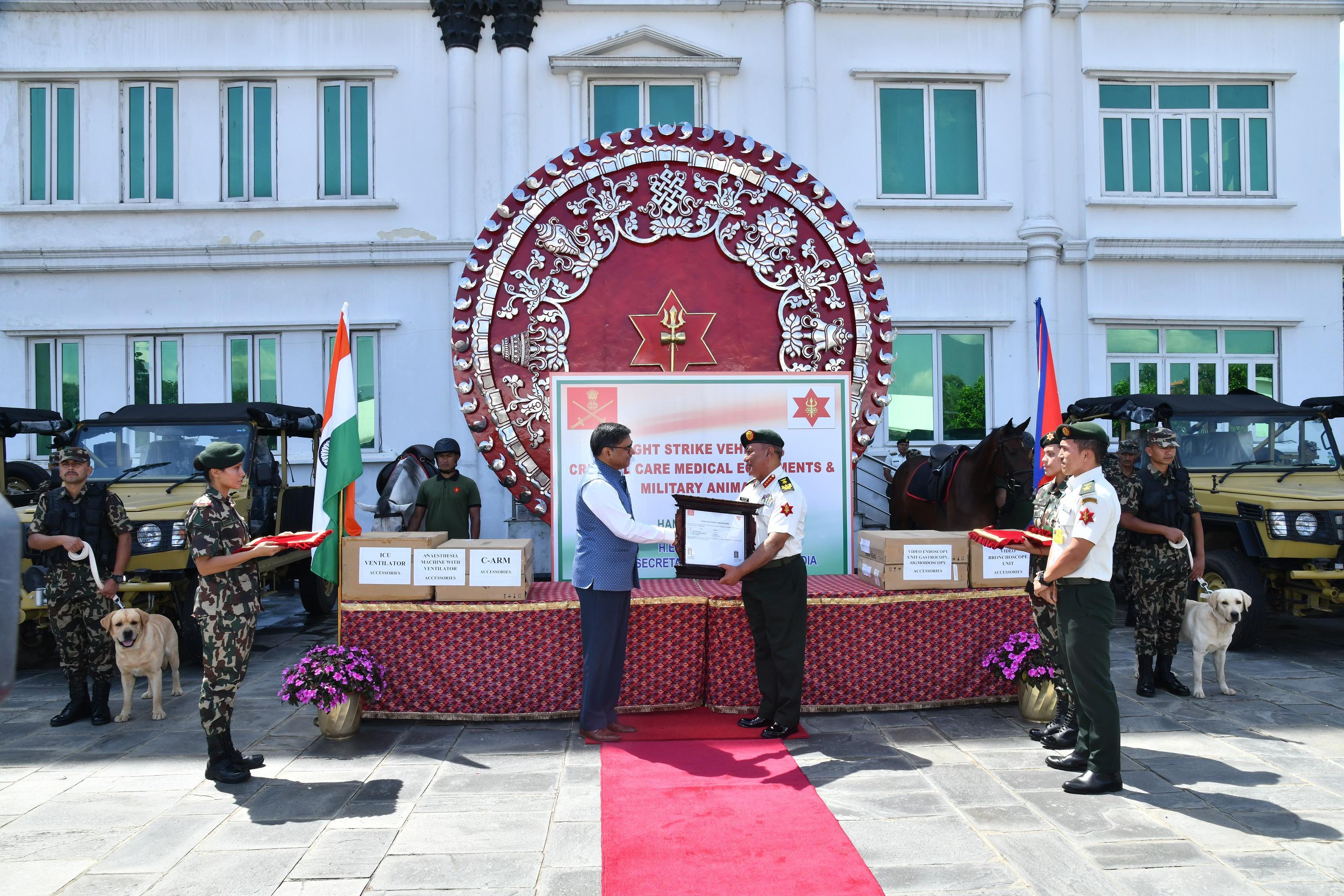 India hands over light strike vehicles, critical medical equipment to Nepal