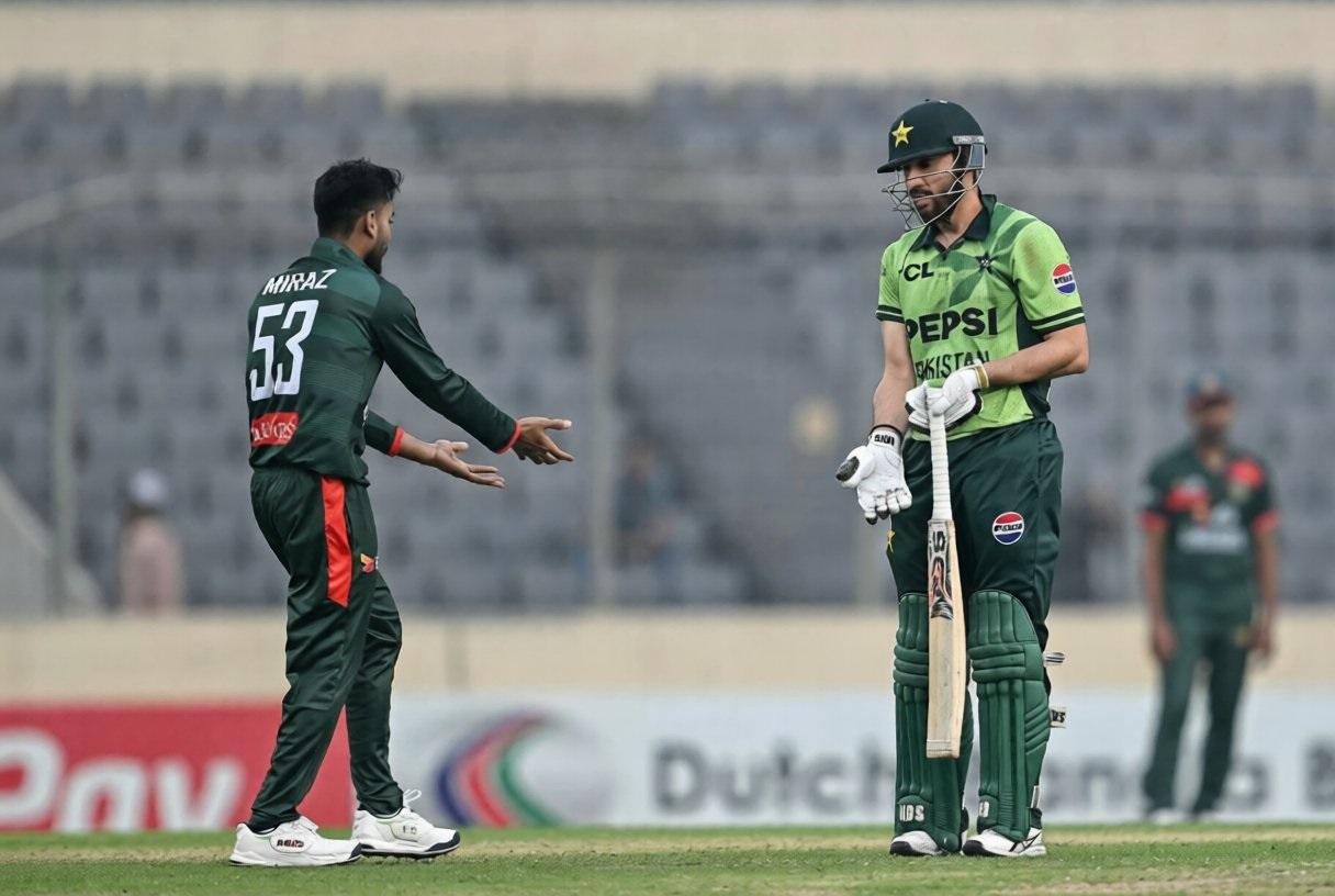 BAN vs PAK: Salman Agha reprimanded for throwing gloves on the ground after bizarre run out in 2nd ODI