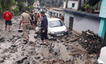 Two missing as cloudburst triggers havoc in Chamoli, rescue ops underway