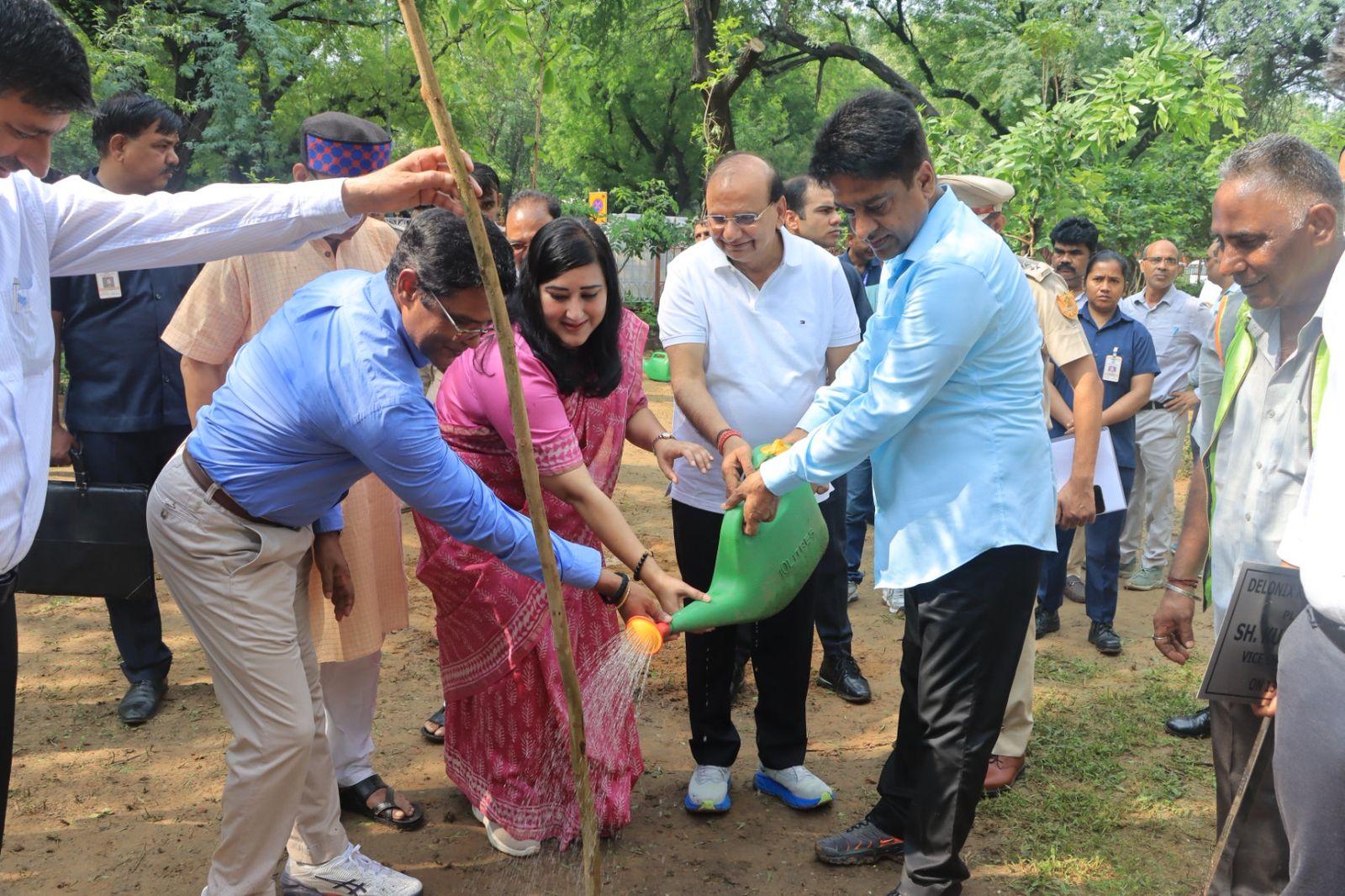 Delhi L-G V.K. Saxena joins NDMC's special tree plantation drive