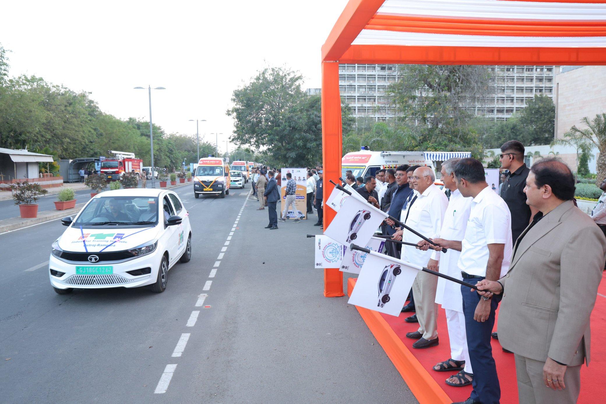 Gujarat ITI students to gain hands-on training in electric vehicles as CM Patel launches 40 EVs