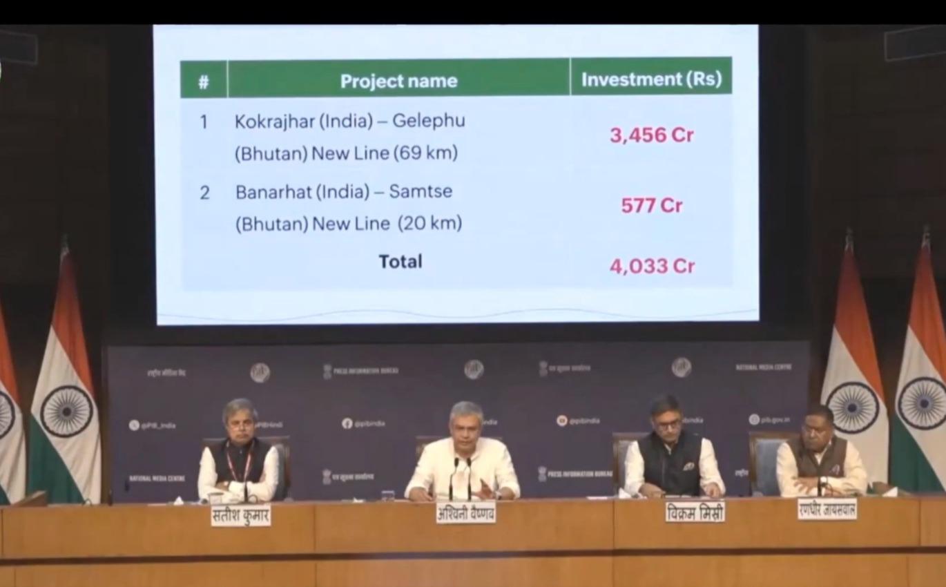 New railway projects connecting India, Bhutan to boost connectivity and trade