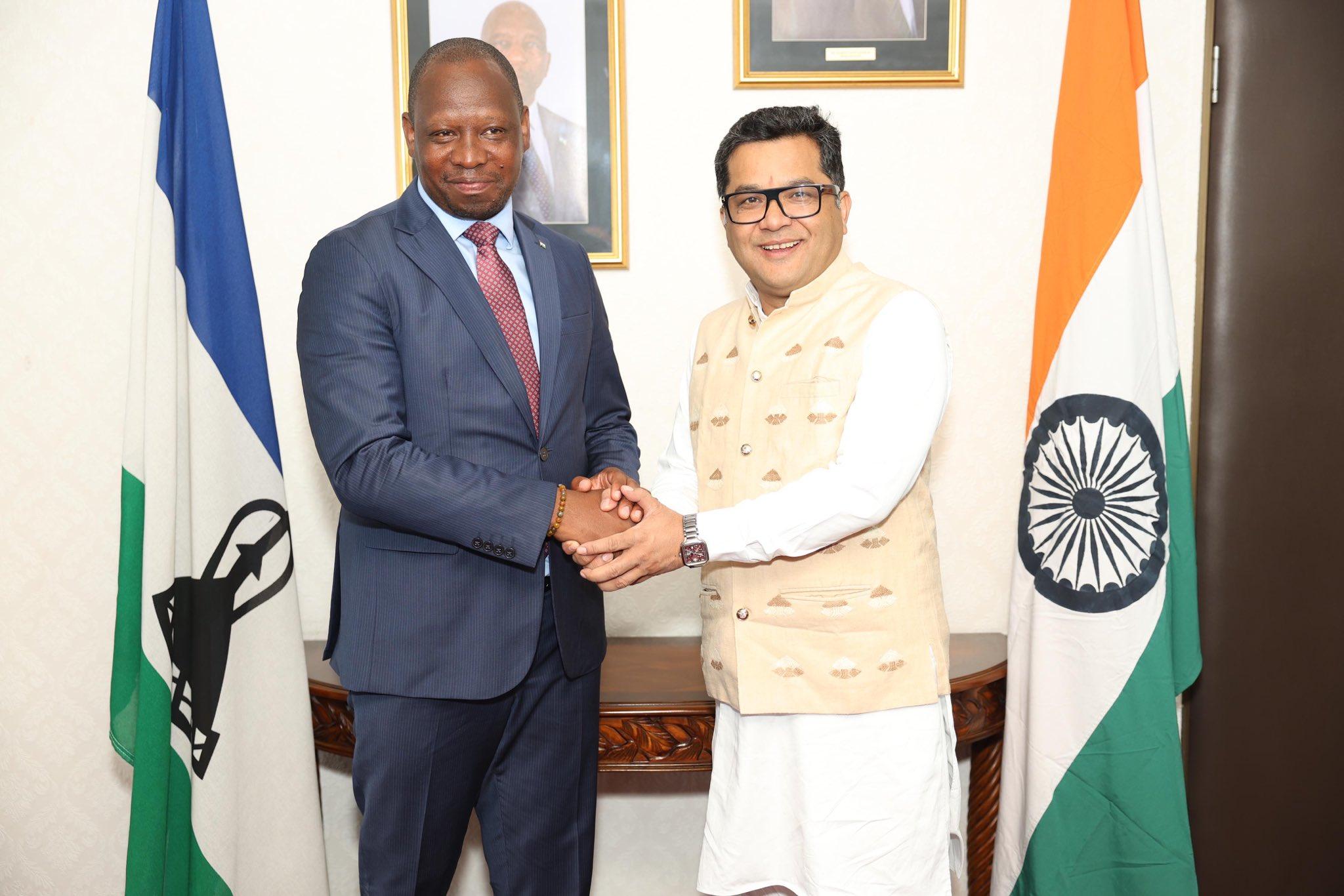 MoS Margherita meets Lesotho's Foreign Minister, interacts with Indian community