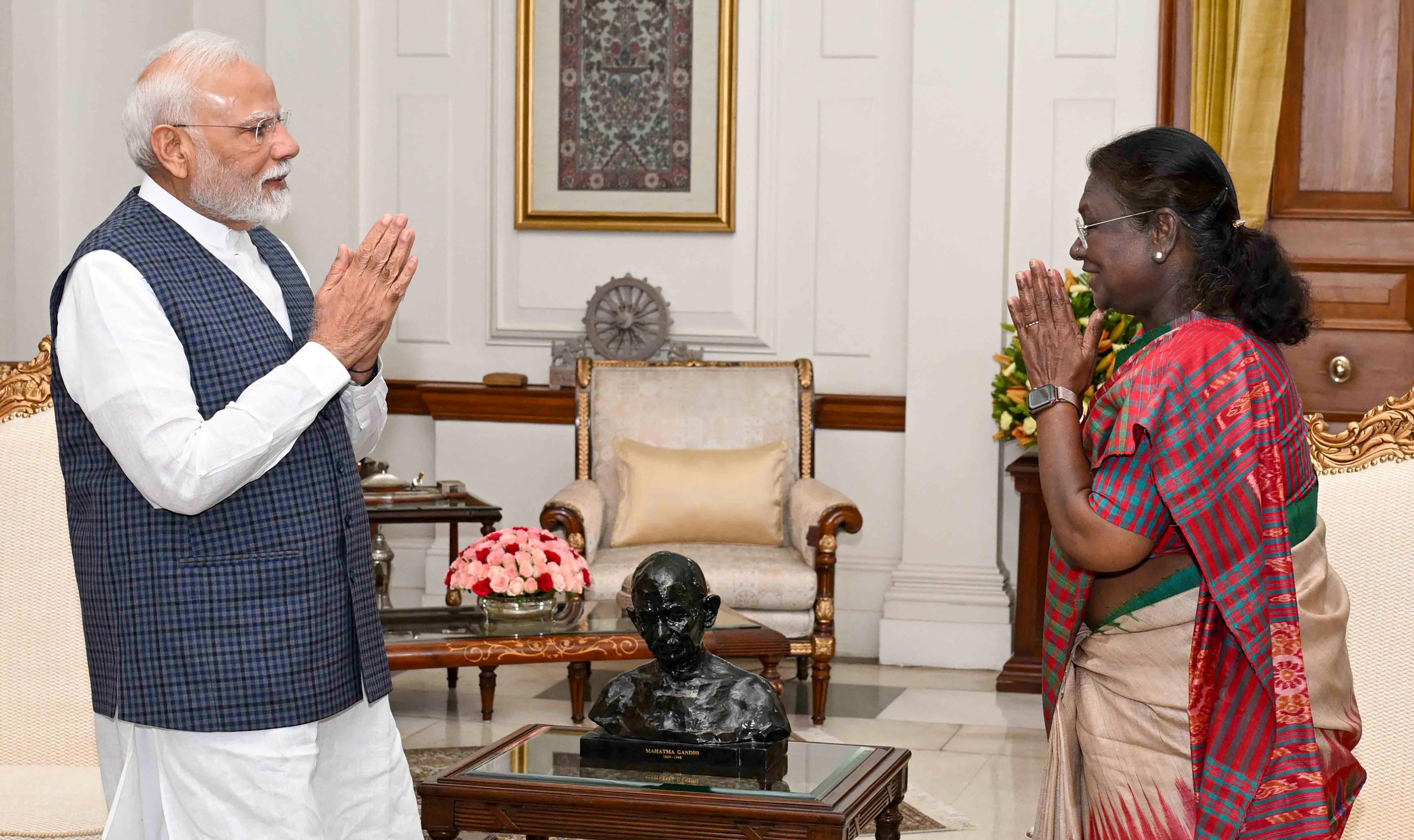 Committed to building strong India: PM Modi thanks Prez Murmu for birthday wishes