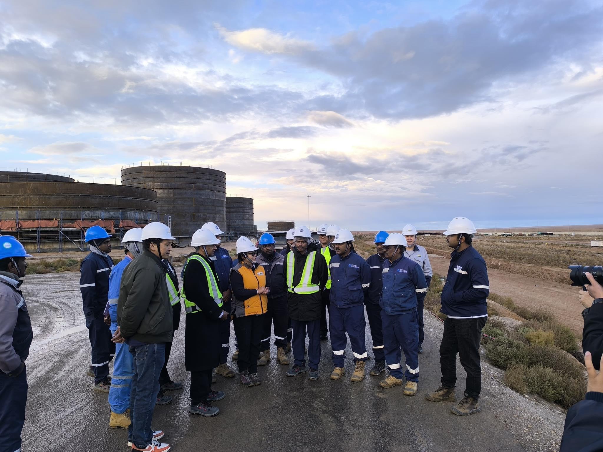 MEA Secretary visits oil refinery project in Mongolia, reviews progress