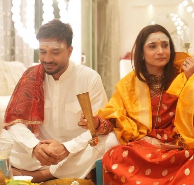 Ankita Lokhande Vicky Jain conduct pooja on Mahashivratri, say ‘Shiva Parvati showed that live exists'