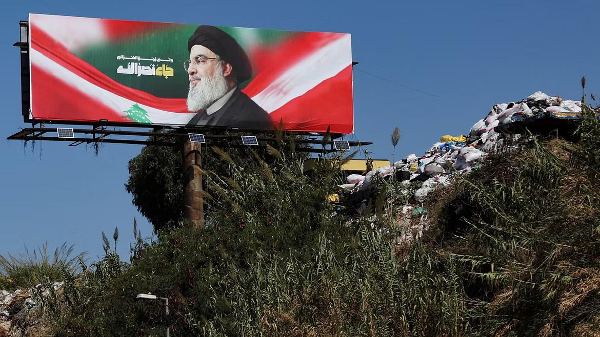 Hassan Nasrallah Poster in Beirut