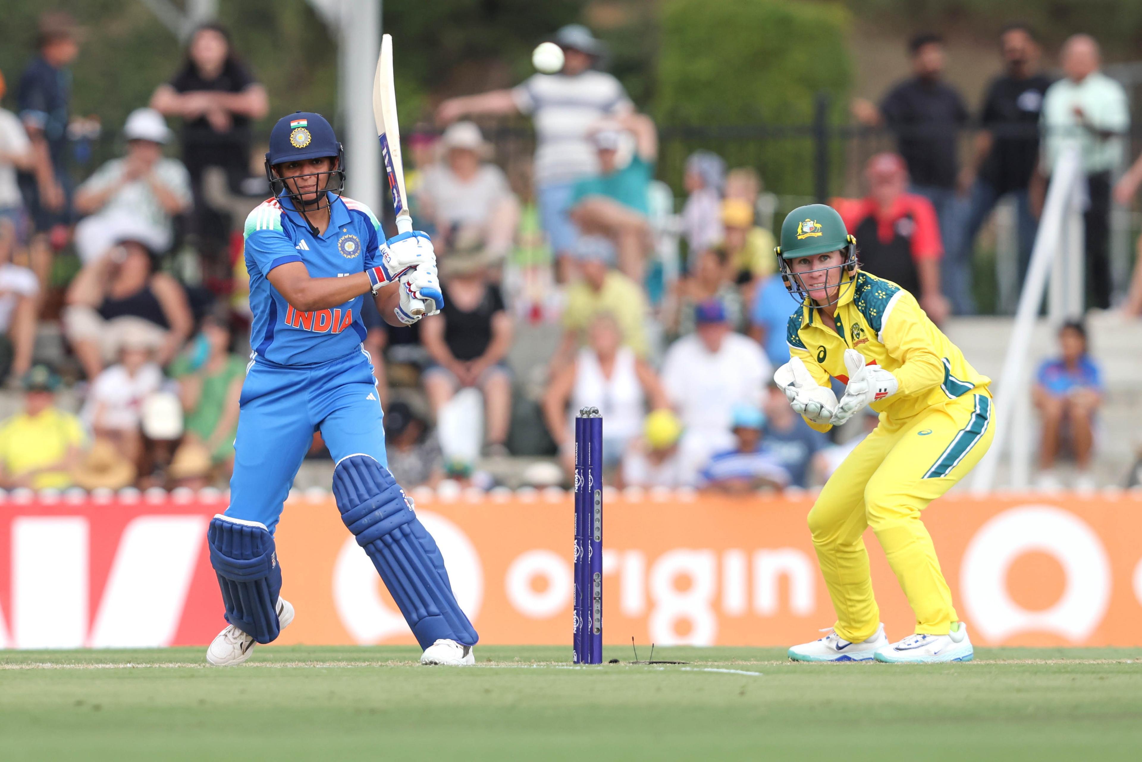 1st ODI: Aus bowl out India for 214 despite fifties from Mandhana, Kaur
