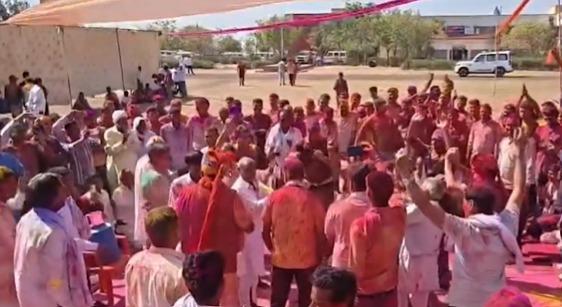Police personnel celebrate Holi with enthusiasm in MP, Rajasthan, UP