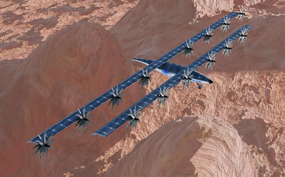 New Solar Powered Airplane Concept To Explore Mars