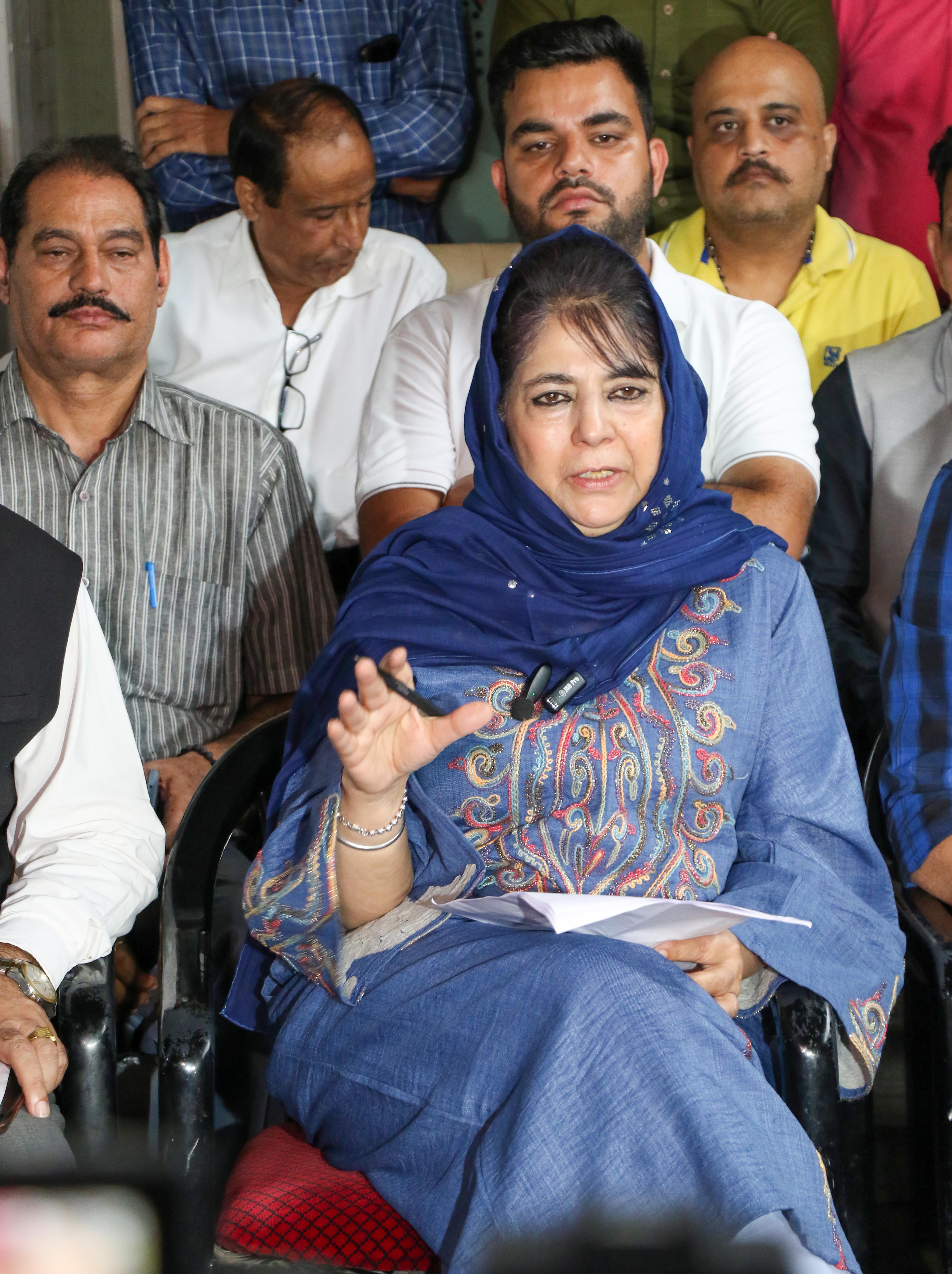 Mehbooba Mufti alleges 'house arrest' to stop her from going to separatist leader's house