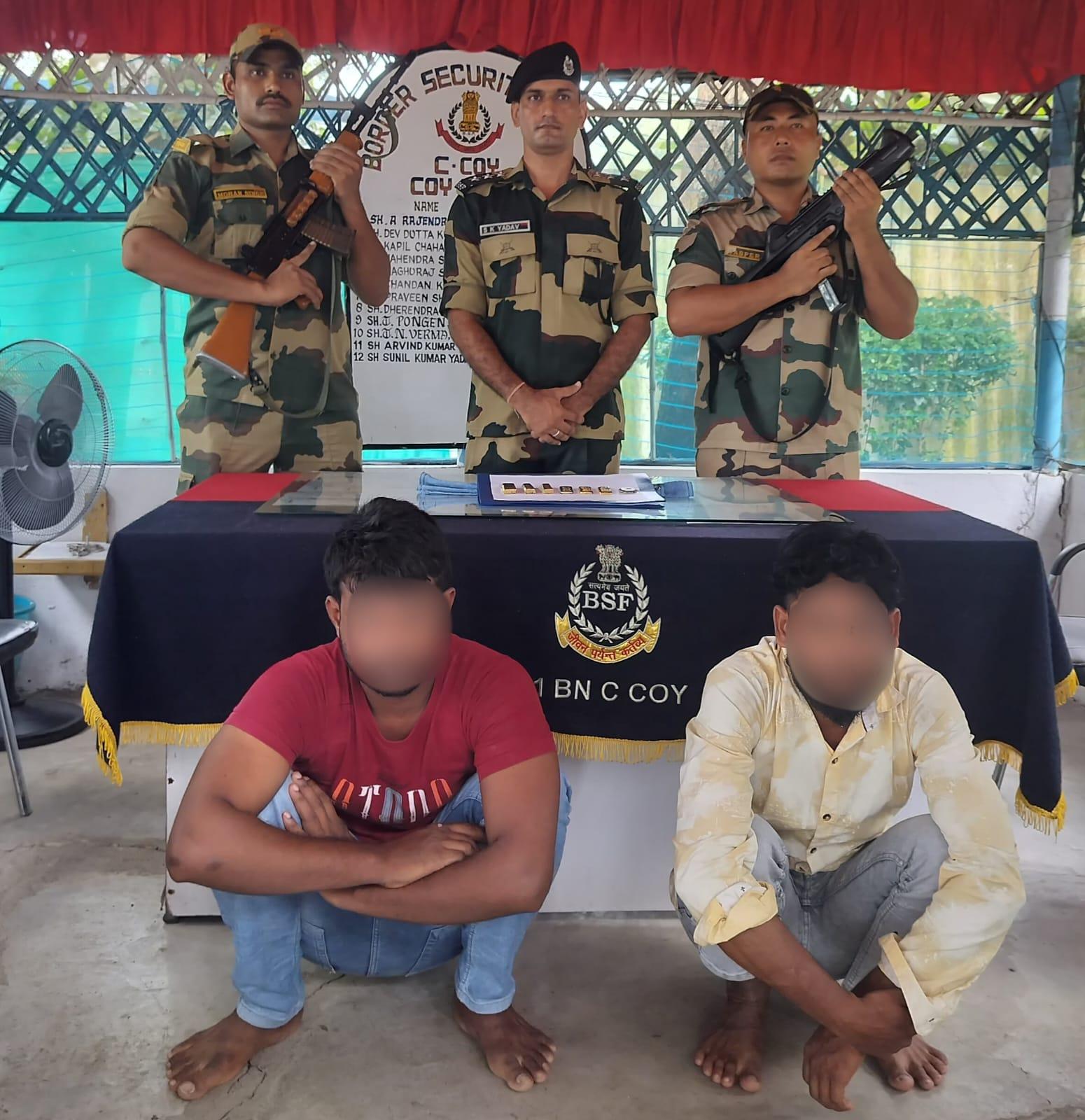 Smugglers along Indo-B’desh border arrested; gold valued Rs 1 crore seized